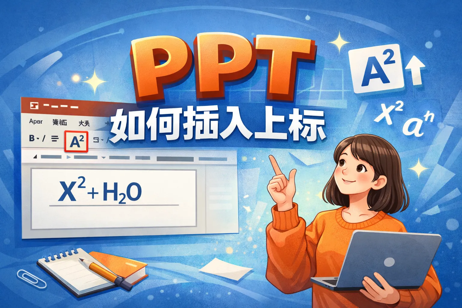 ppt如何插入上标