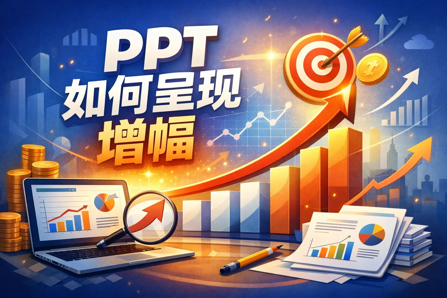 ppt如何呈现增幅