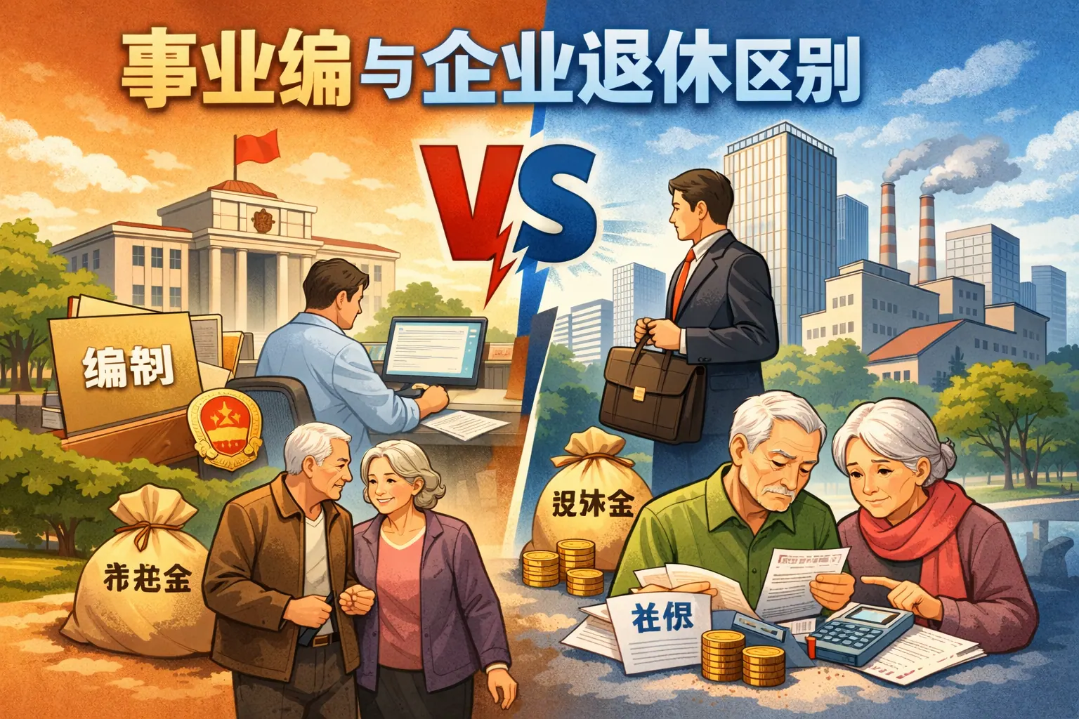 事业编与企业退休区别