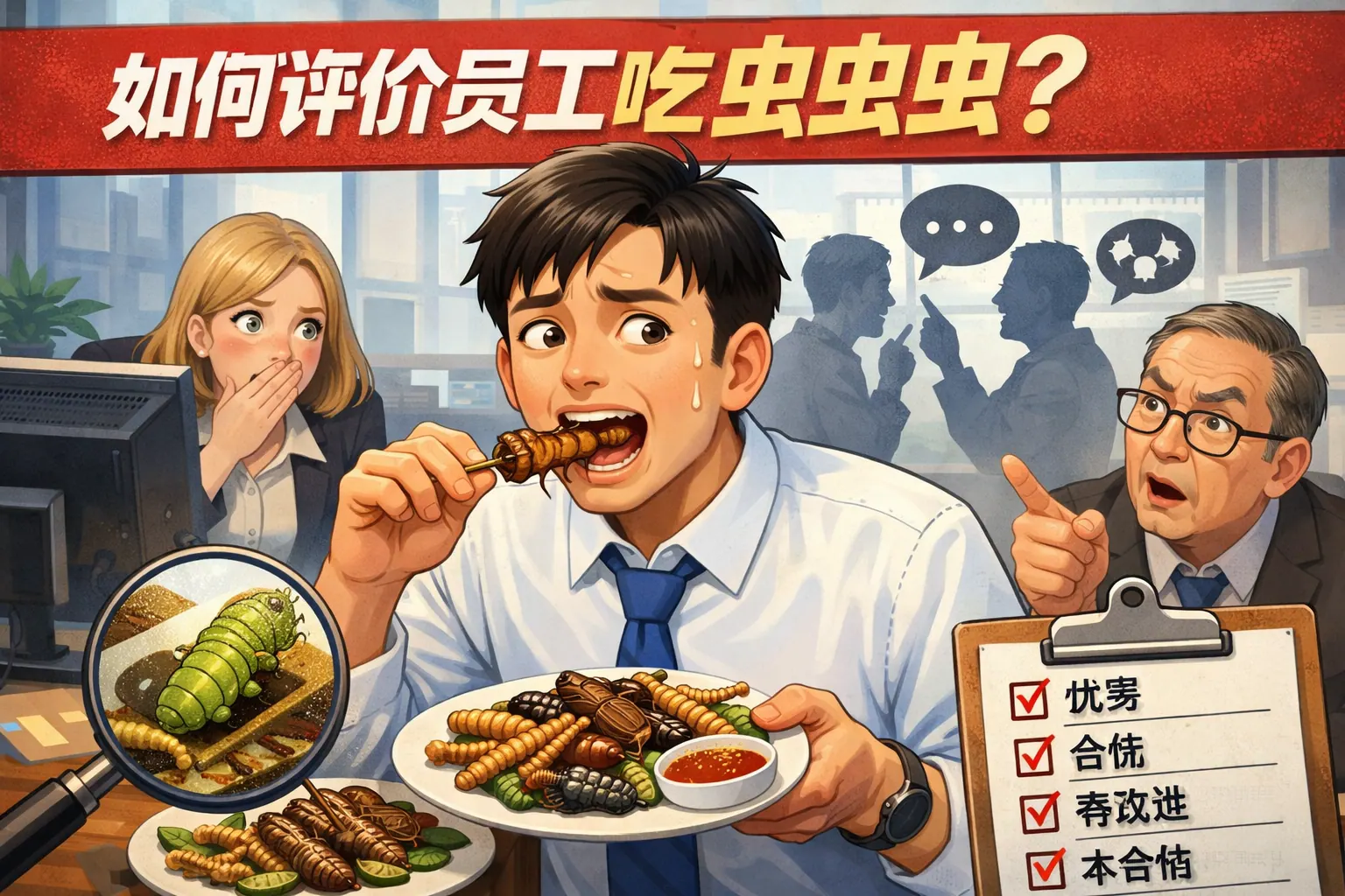 如何评价员工吃虫虫