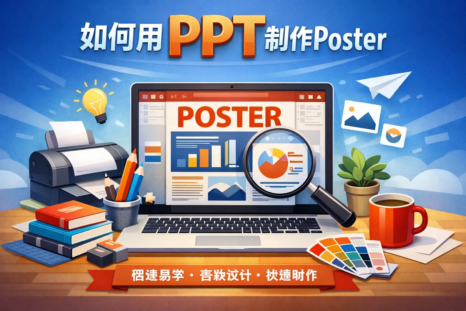 如何用ppt制作poster