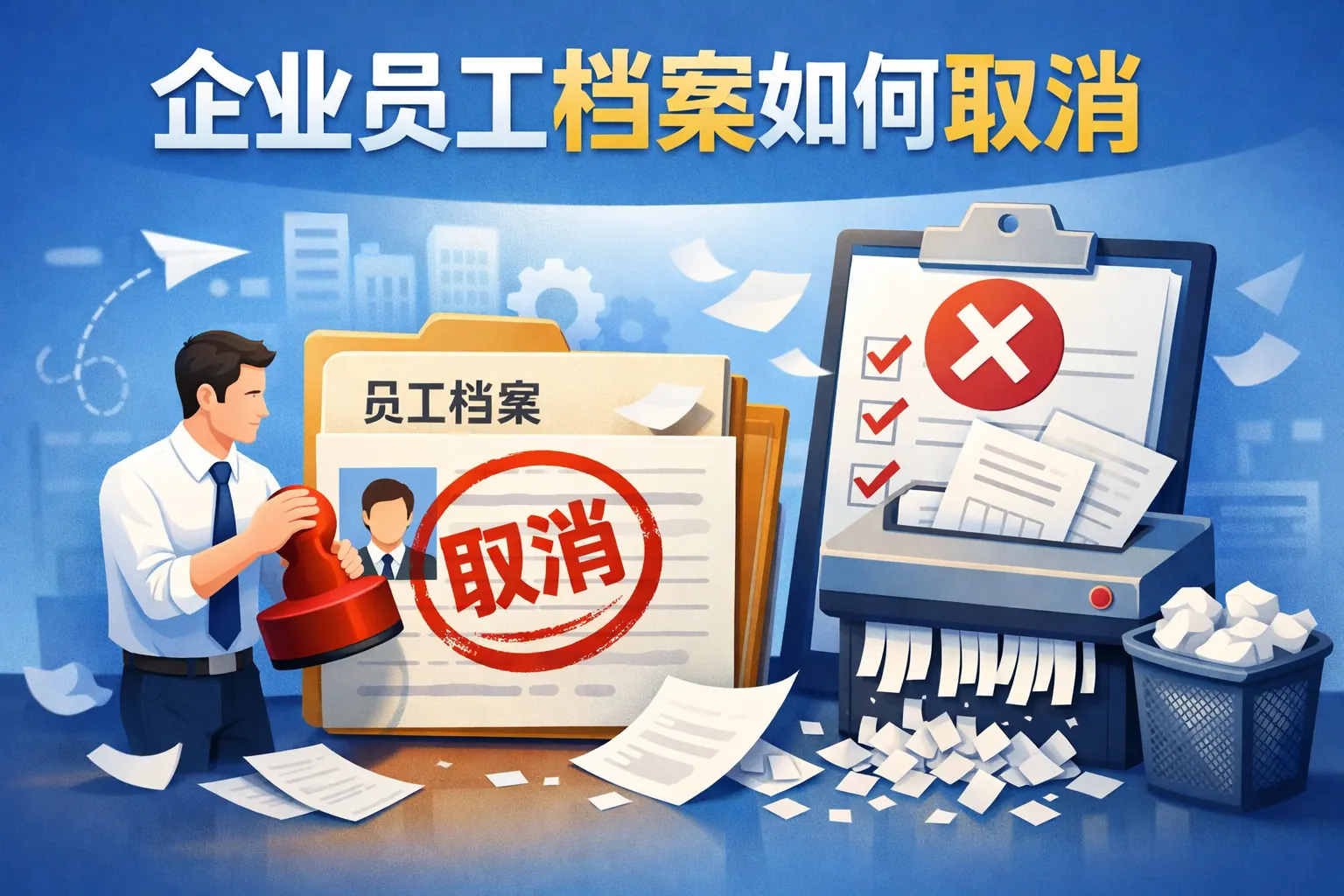 企业员工档案如何取消