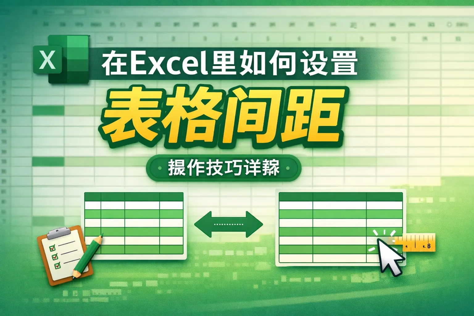 在excel里如何设置表格间距