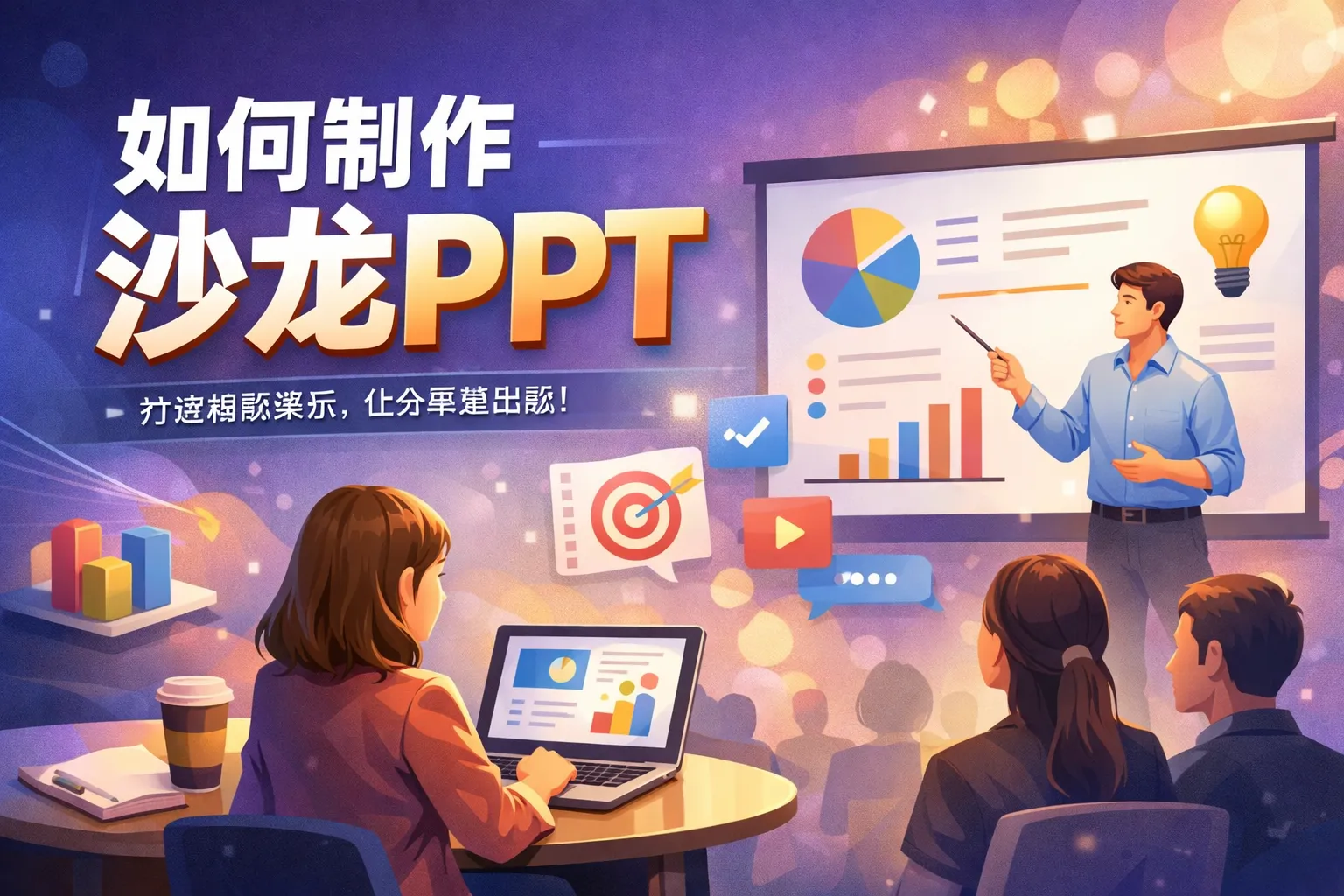 如何制作沙龙ppt