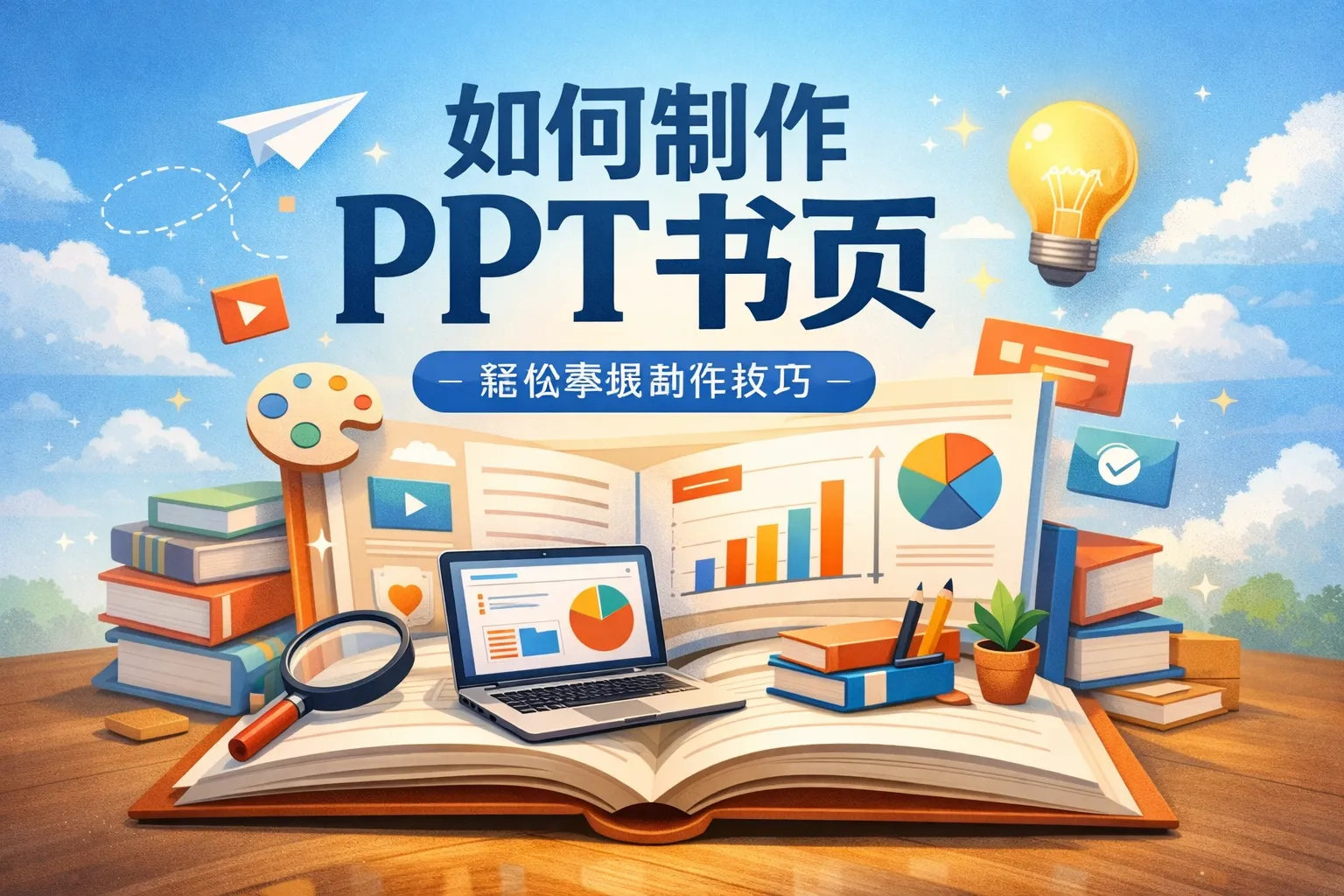 如何制作ppt书页