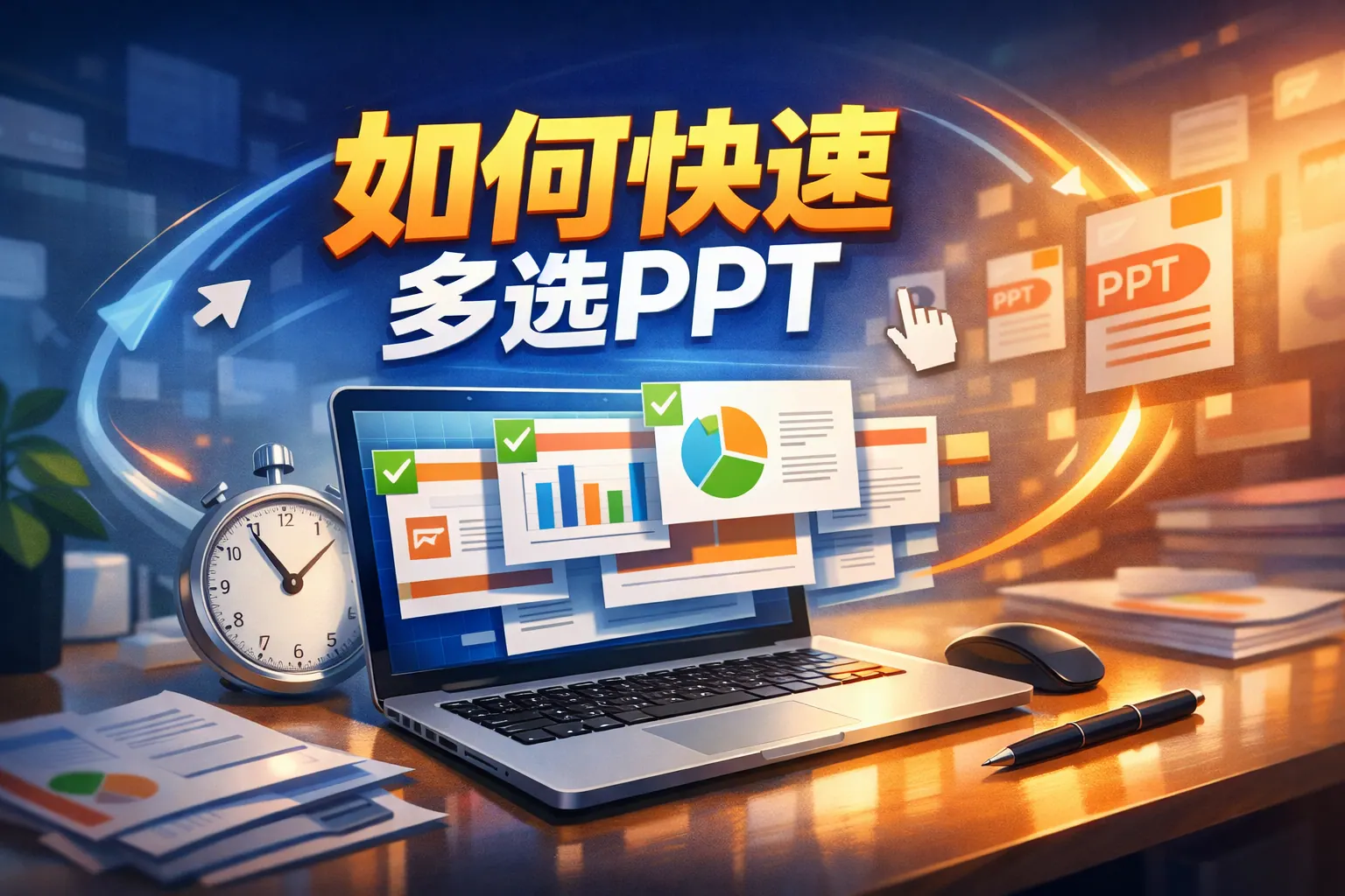 如何快速多选ppt