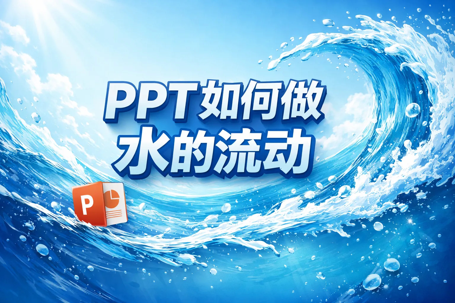 PPT如何做水的流动