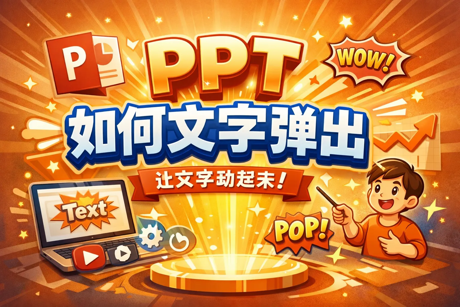 ppt如何文字弹出