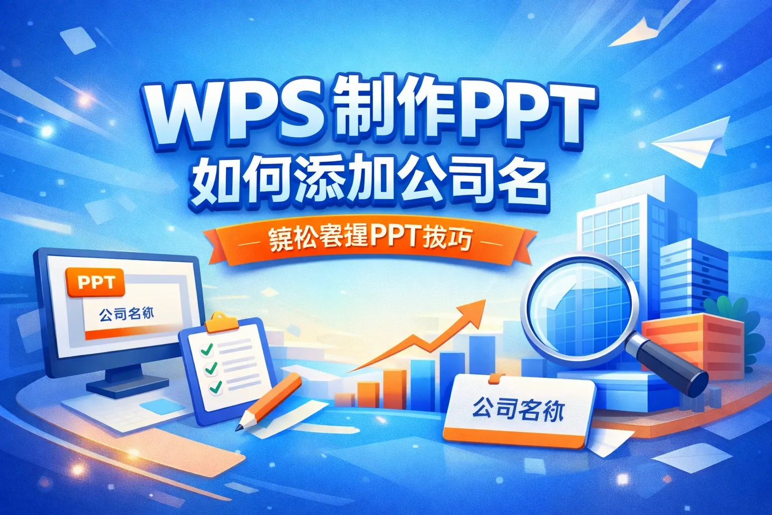 wps制作ppt如何添加公司名