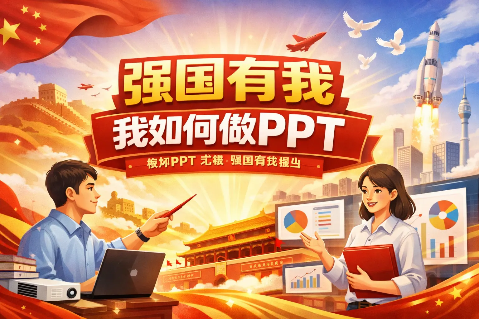 强国有我我如何做ppt