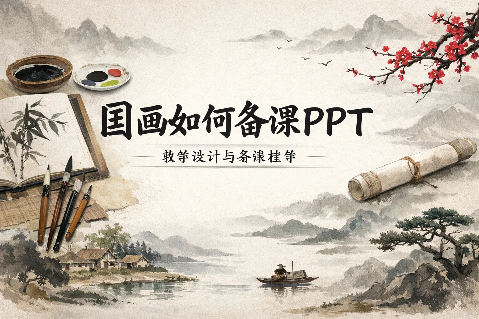 国画如何备课ppt