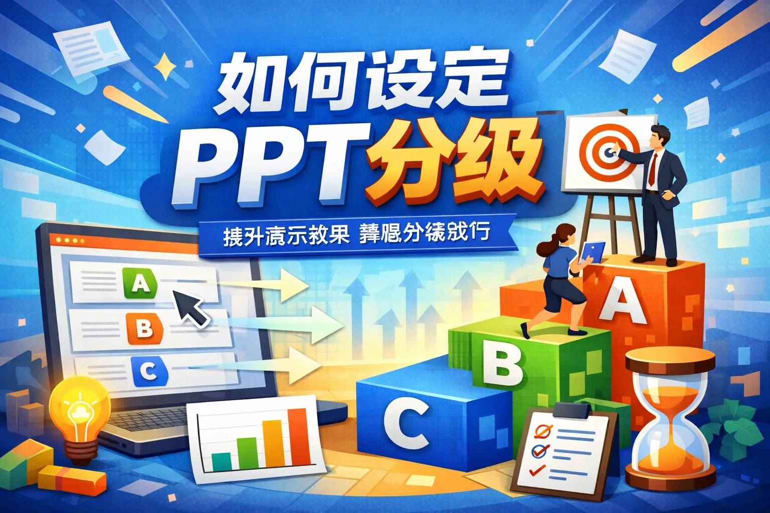 如何设定ppt分级