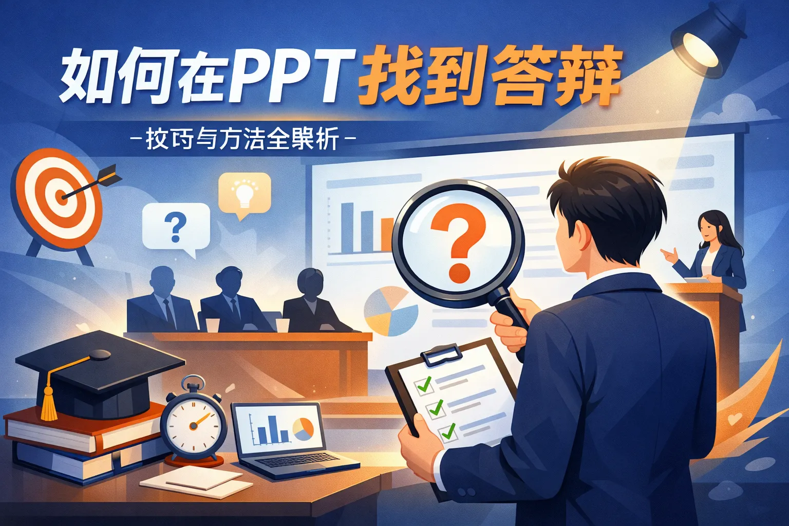 如何在ppt中找到答辩