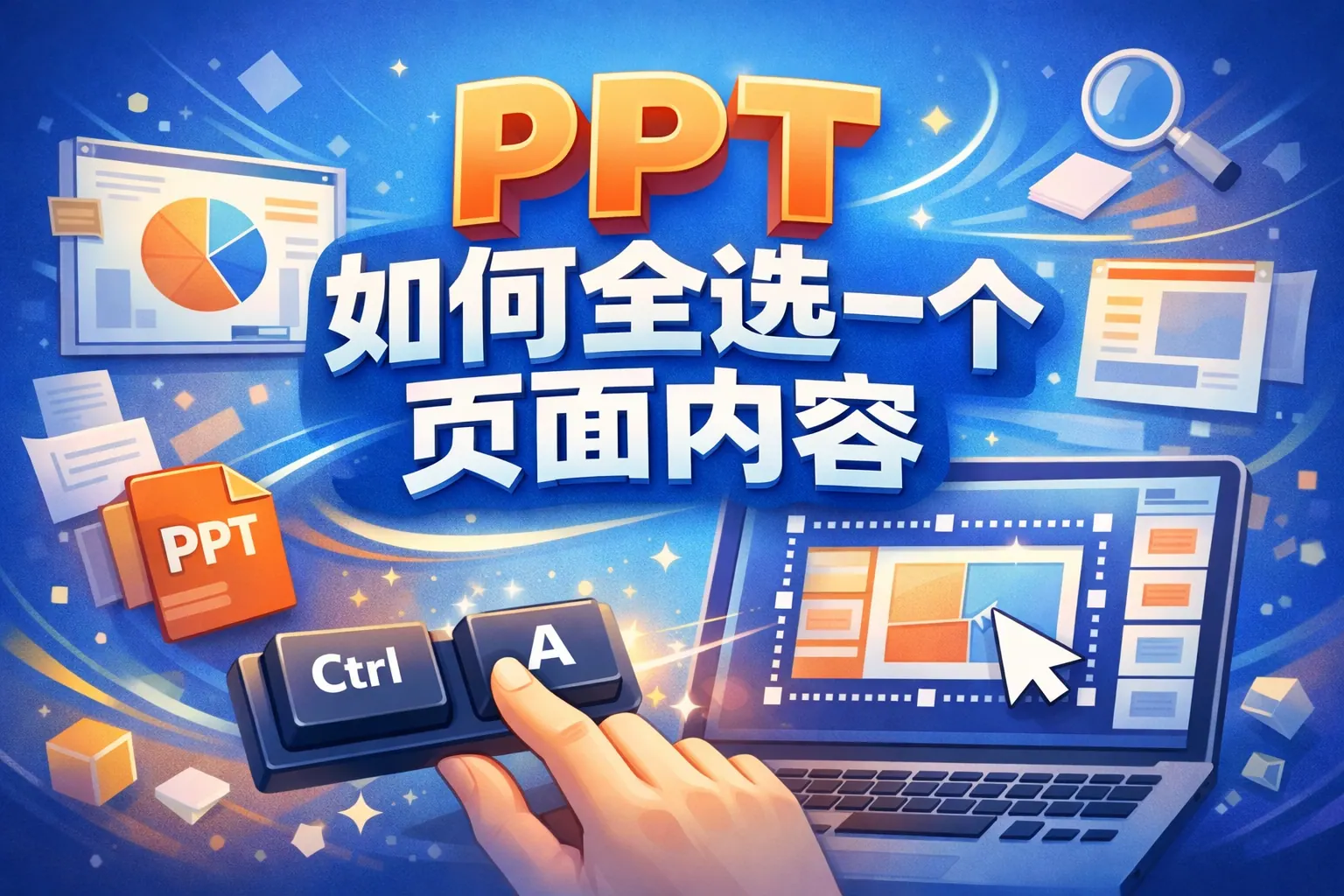ppt如何全选一个页面内容