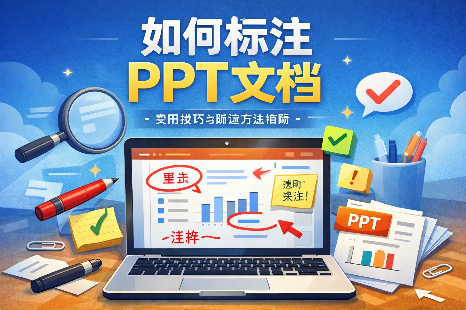 如何标注ppt文档