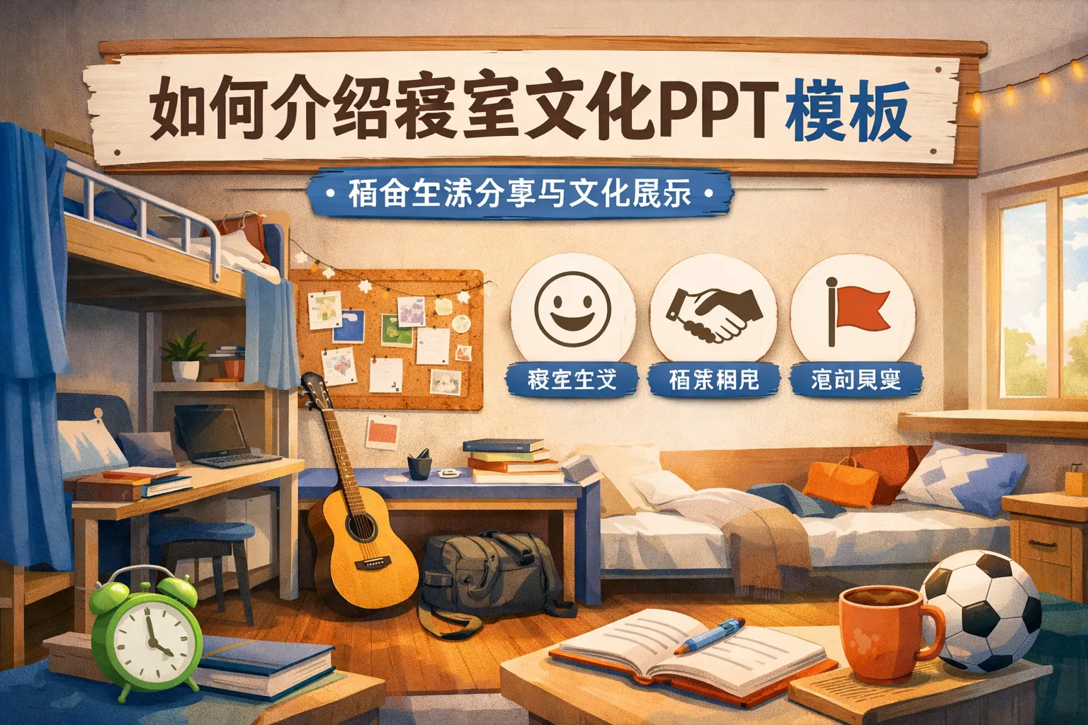 如何介绍寝室文化ppt模板