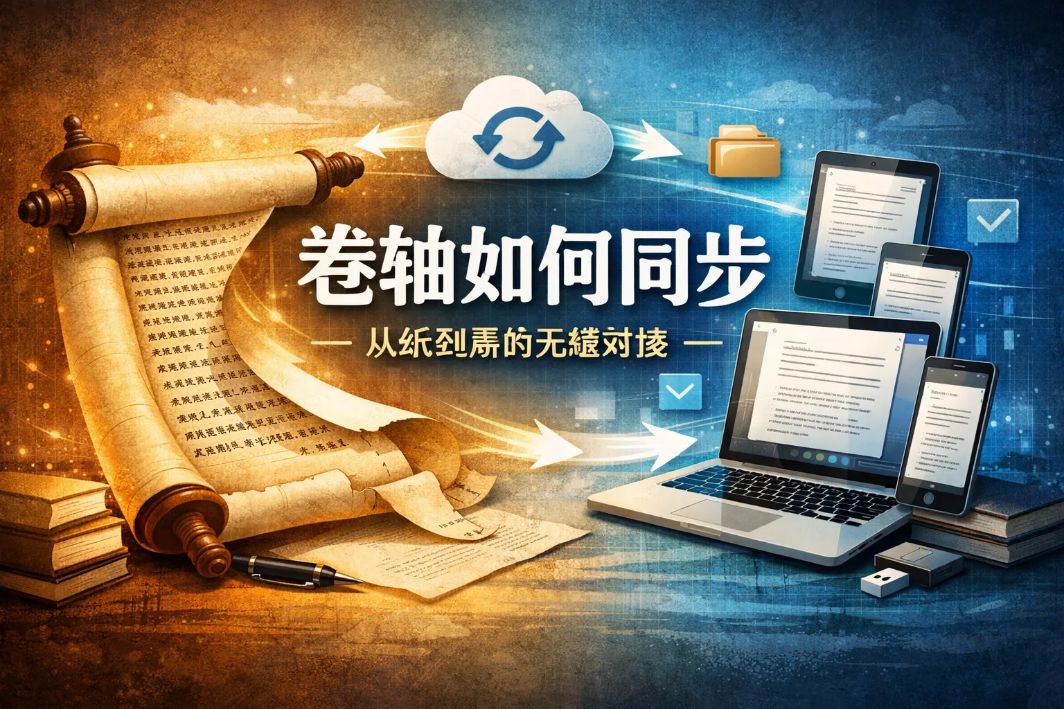 ppt卷轴如何同步