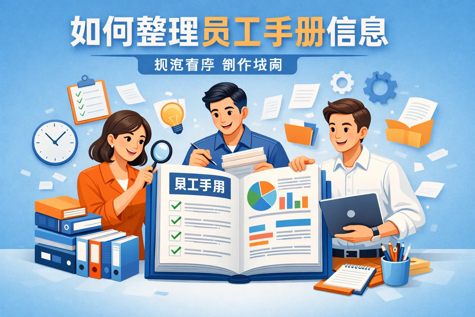如何整理员工手册信息