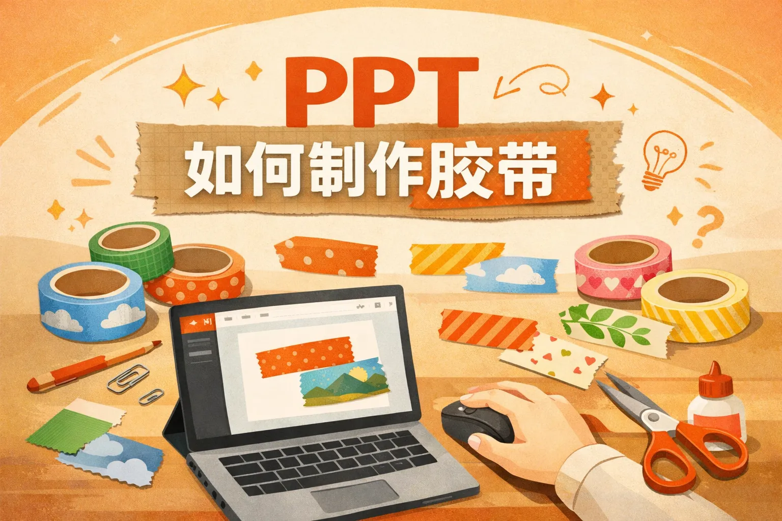 ppt如何制作胶带