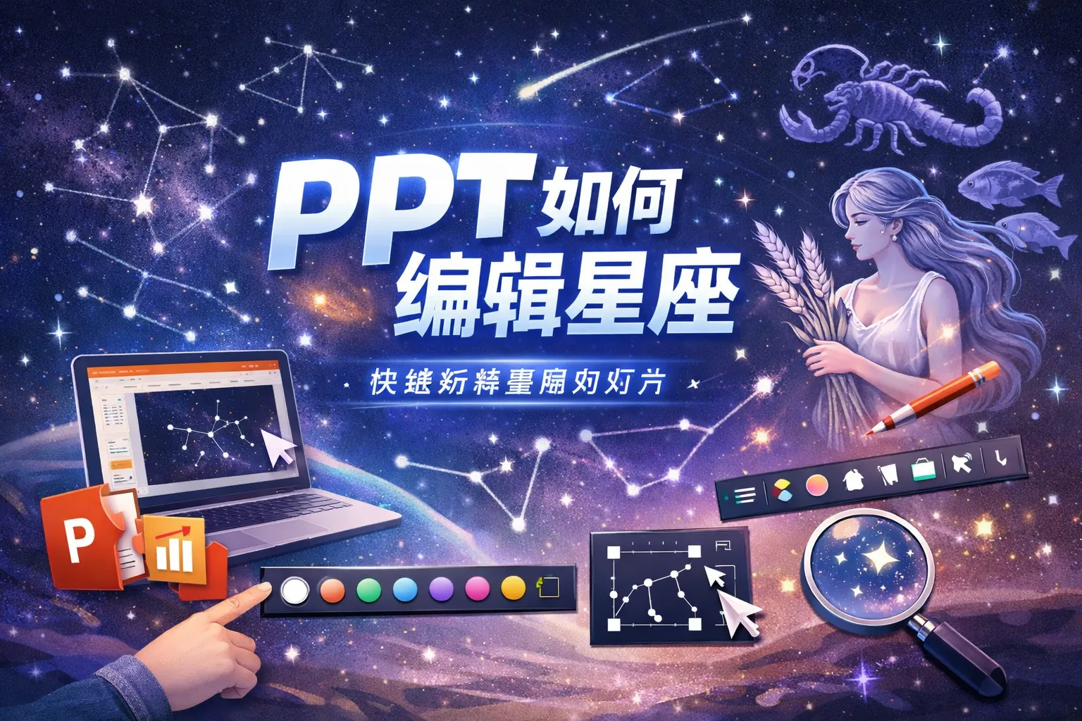 ppt如何编辑星座