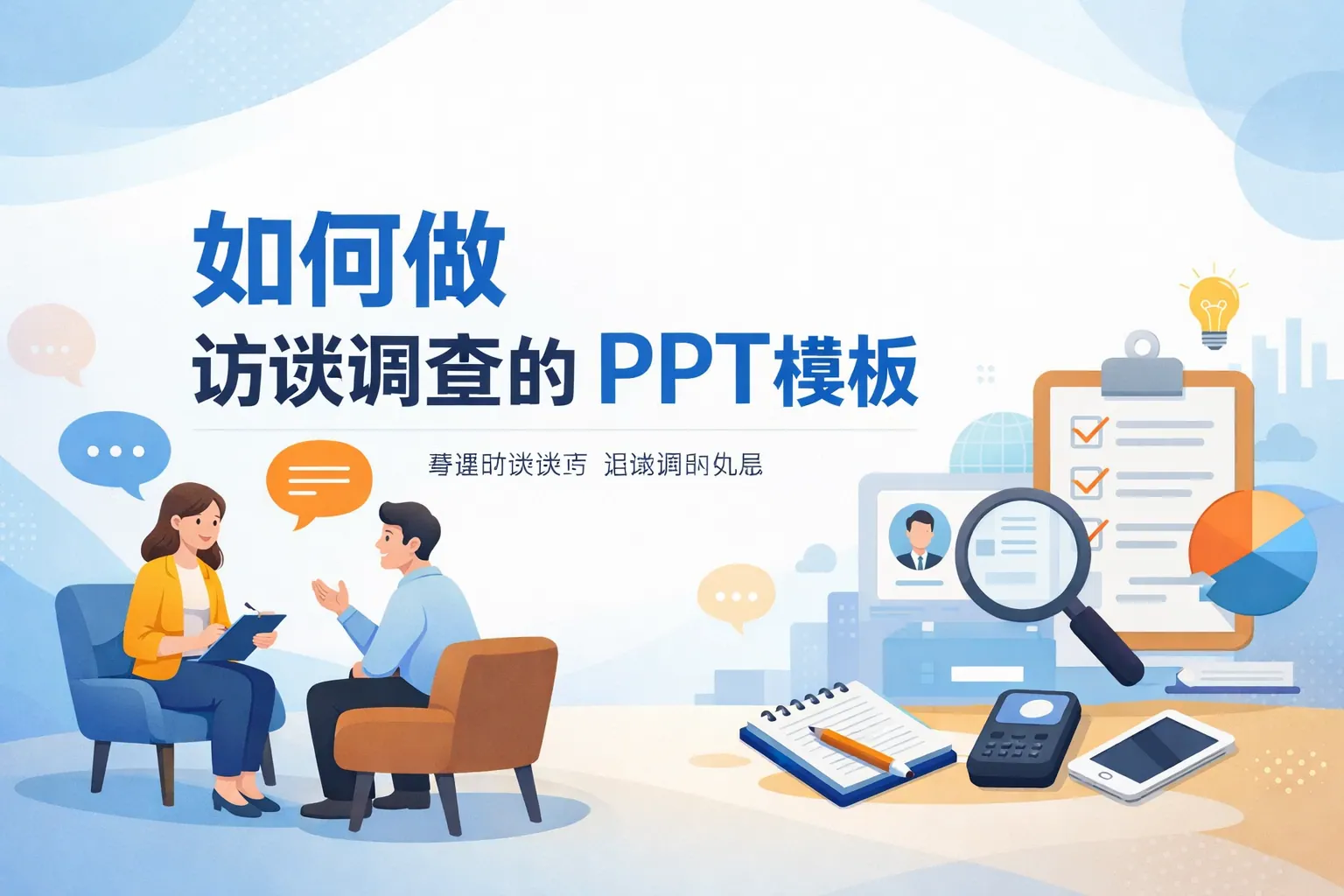 如何做访谈调查的ppt模板