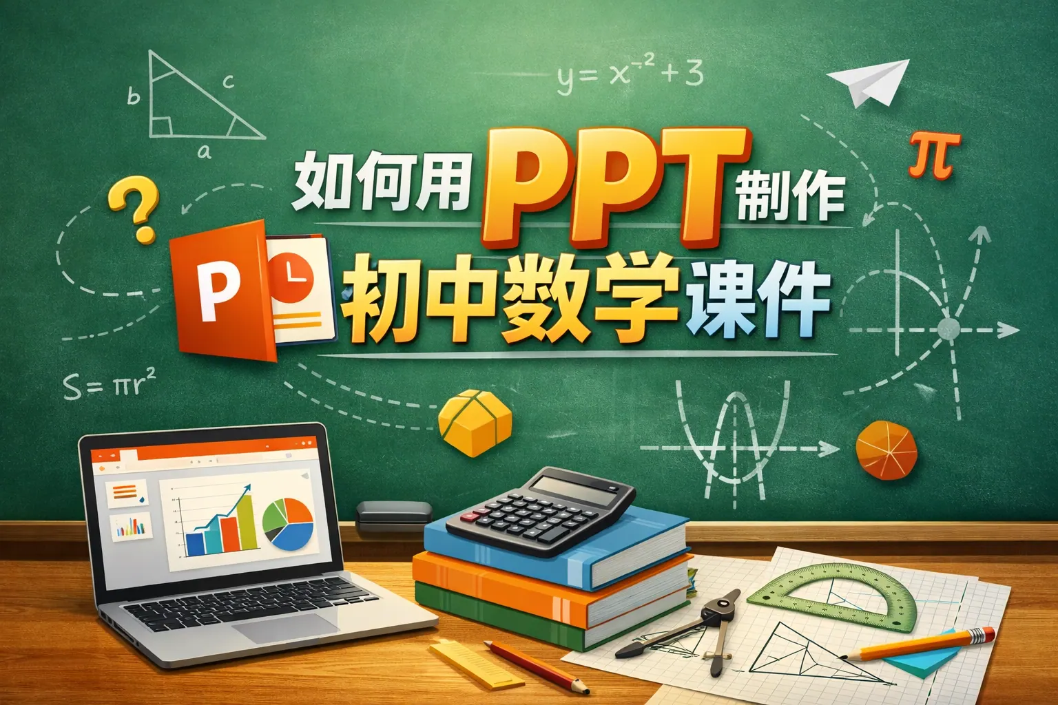 如何用pPT制作初中数学课件