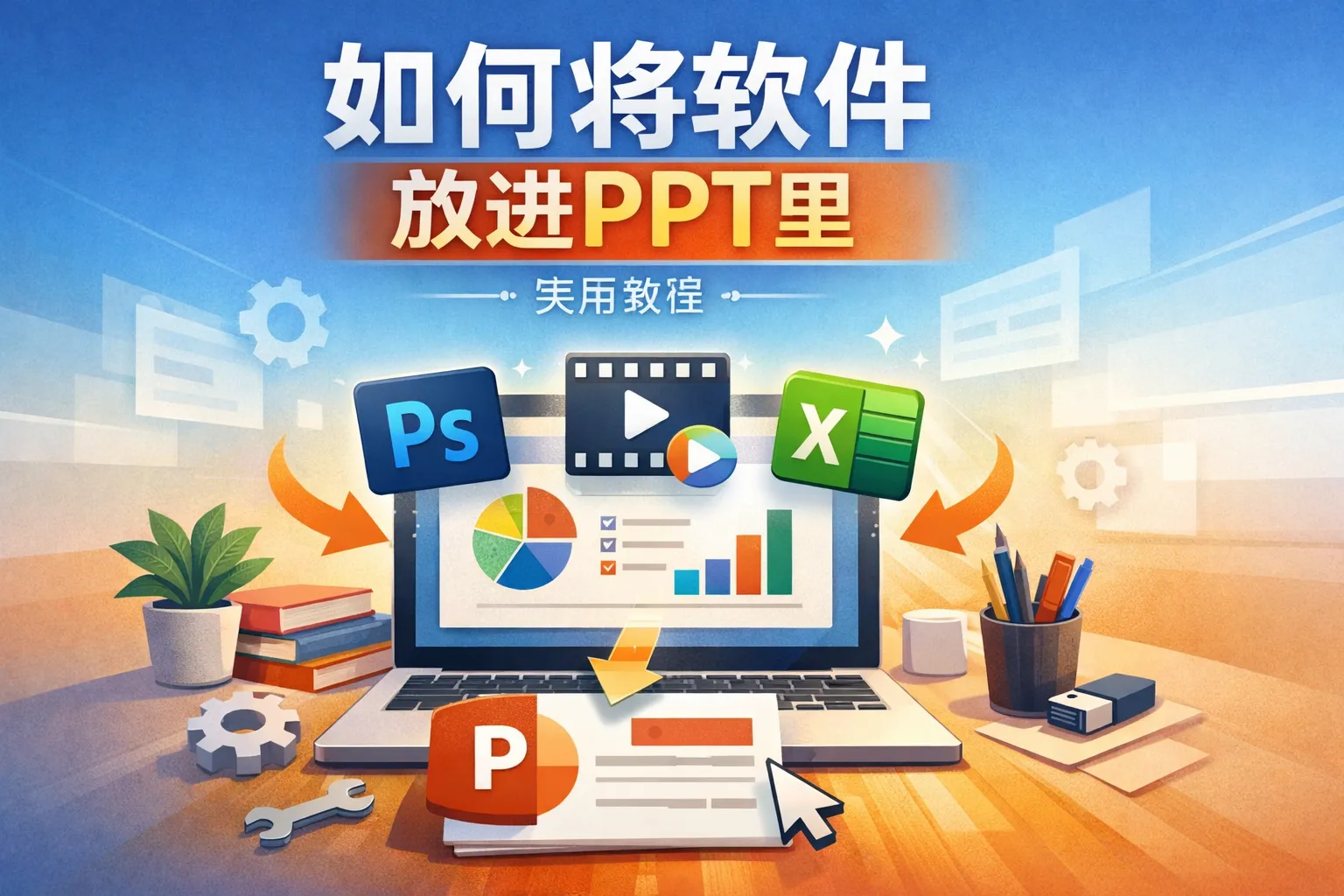 如何将软件放进ppt里