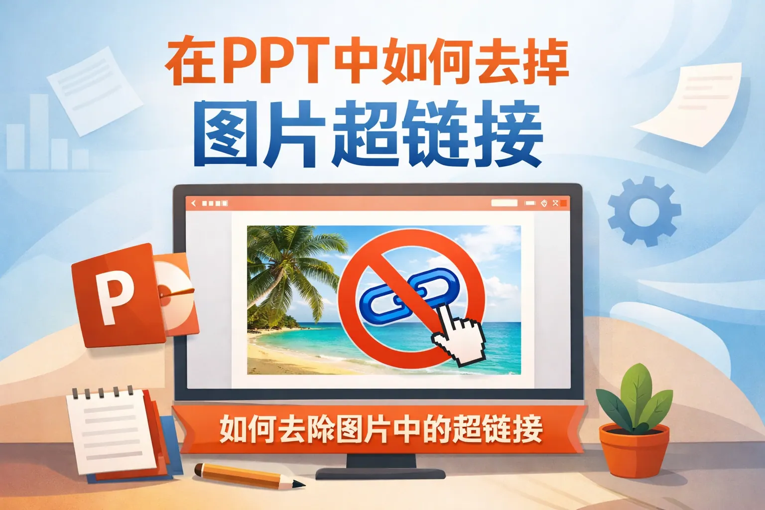 在ppt中如何去掉图片超链接