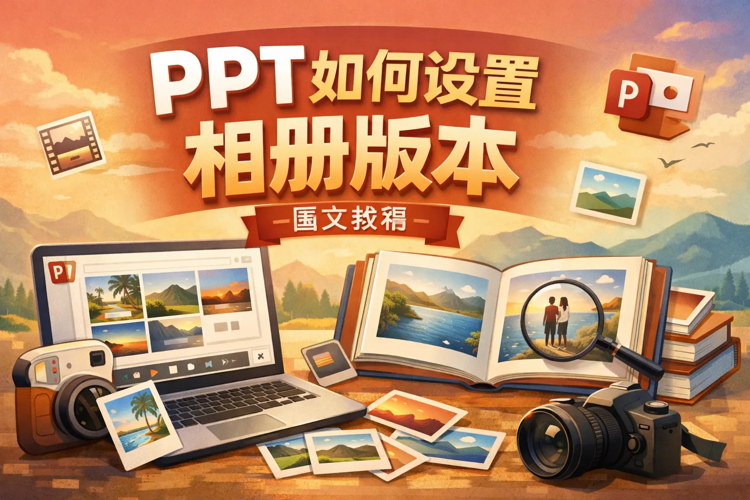 ppt如何设置相册版本