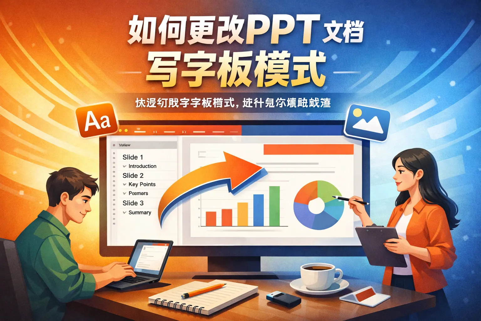 如何更改PPT文档写字板模式