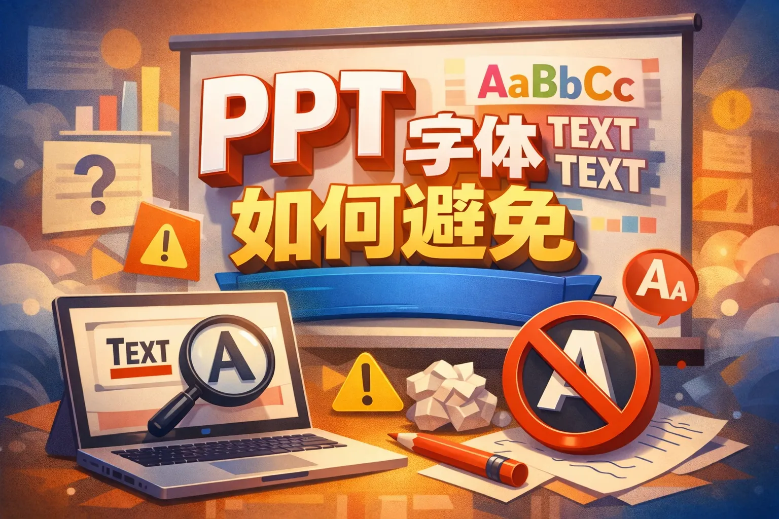 PPT字体如何避免