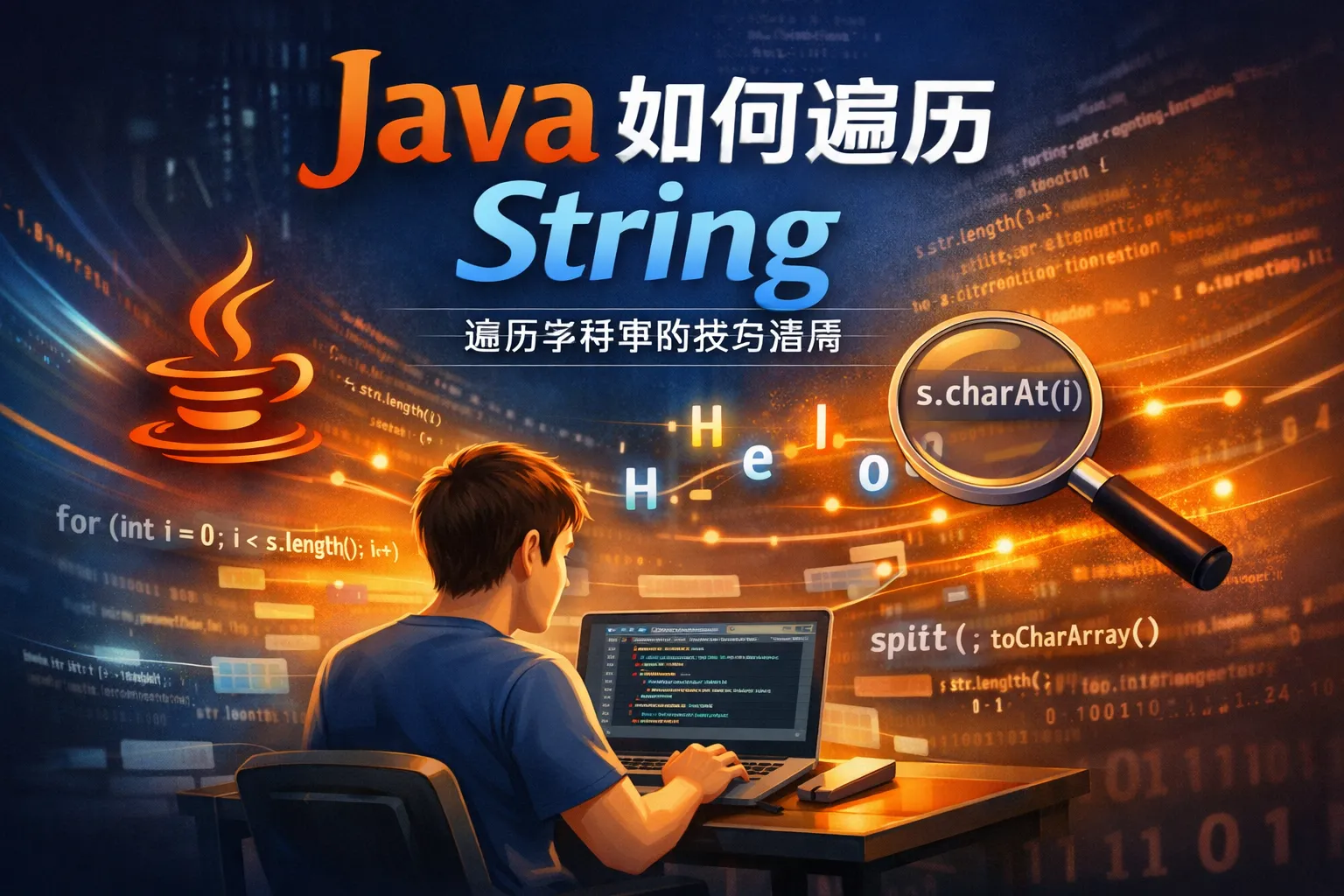 java 如何遍历string