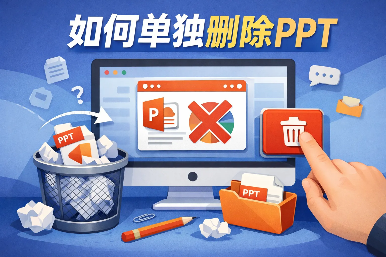 如何单独删除ppt