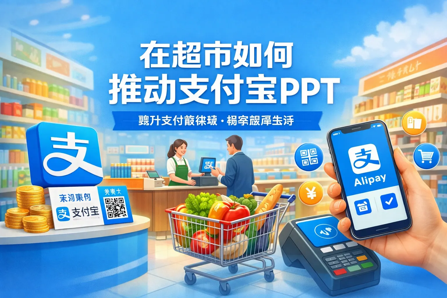 在超市如何推动支付宝PPT