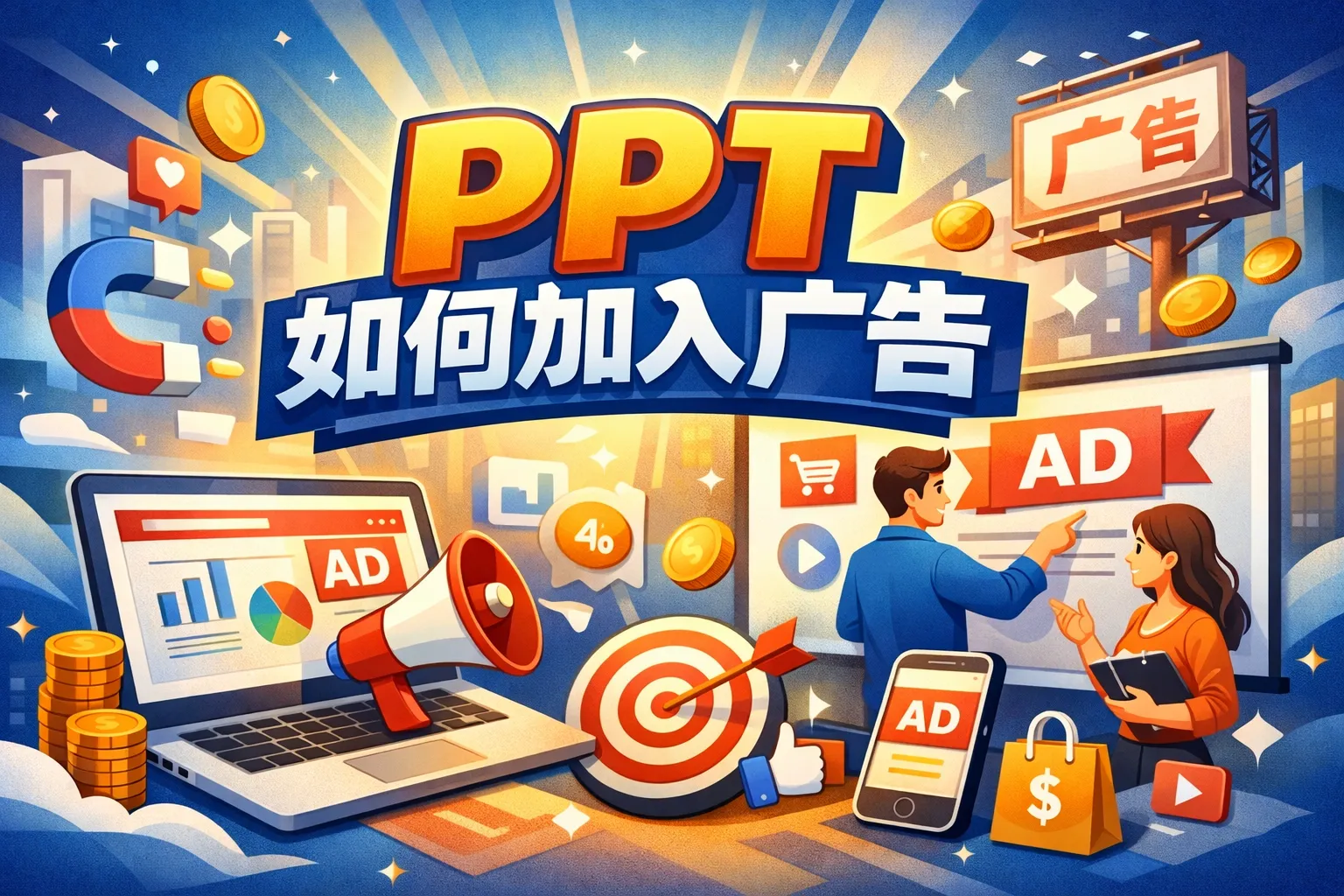 ppt如何加入广告