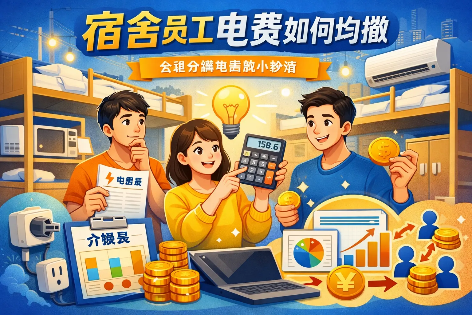 宿舍员工电费如何均摊