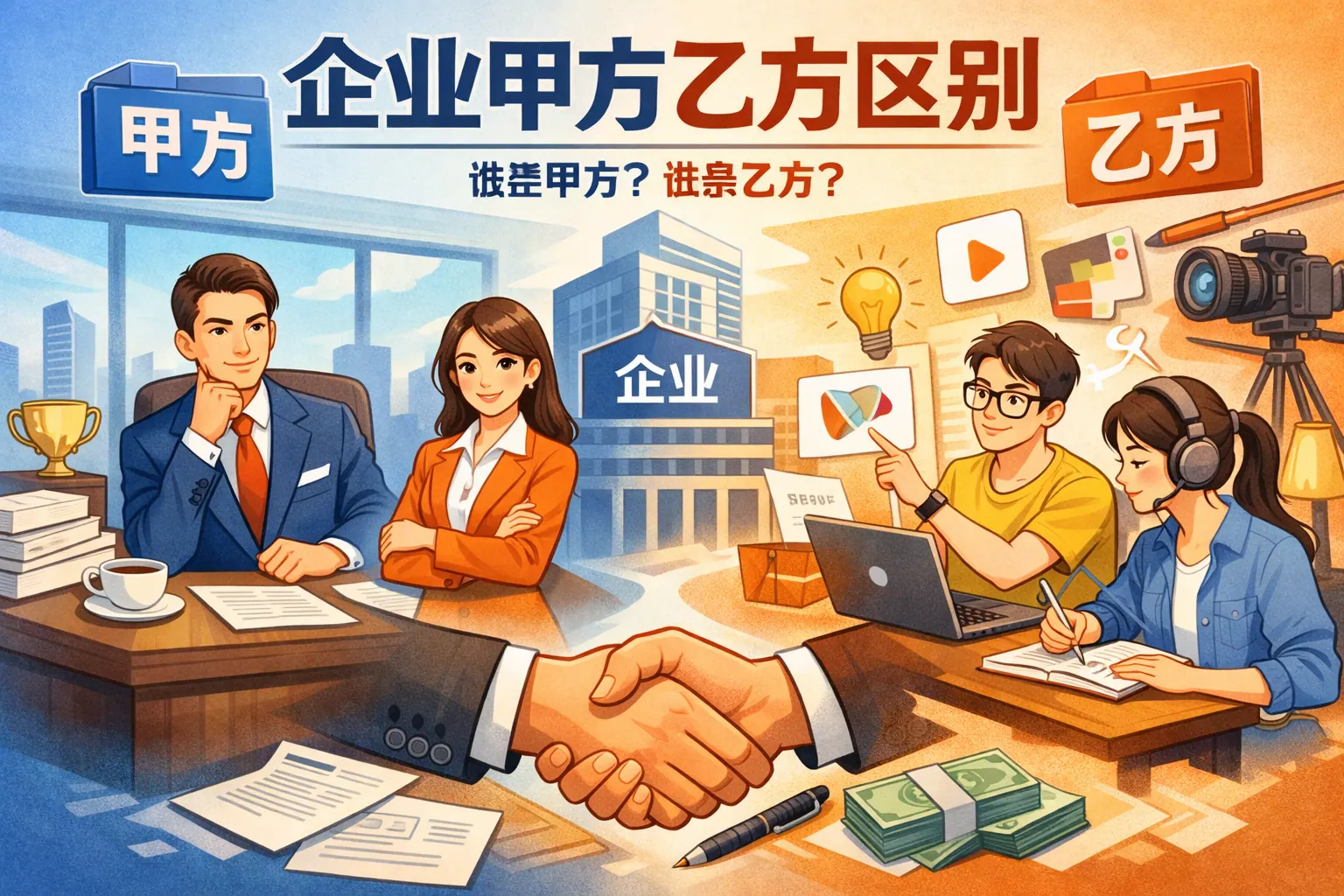 企业甲方乙方区别