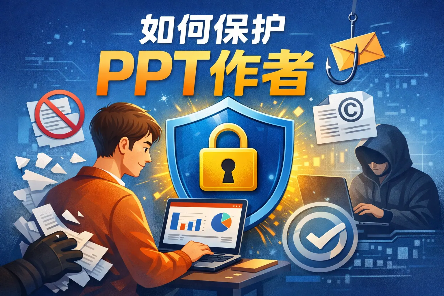 如何保护ppt作者