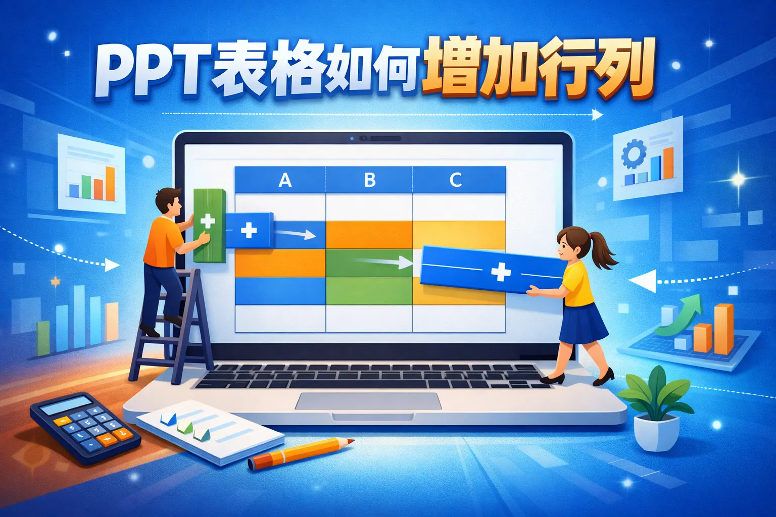 ppt里的表格如何增加行列