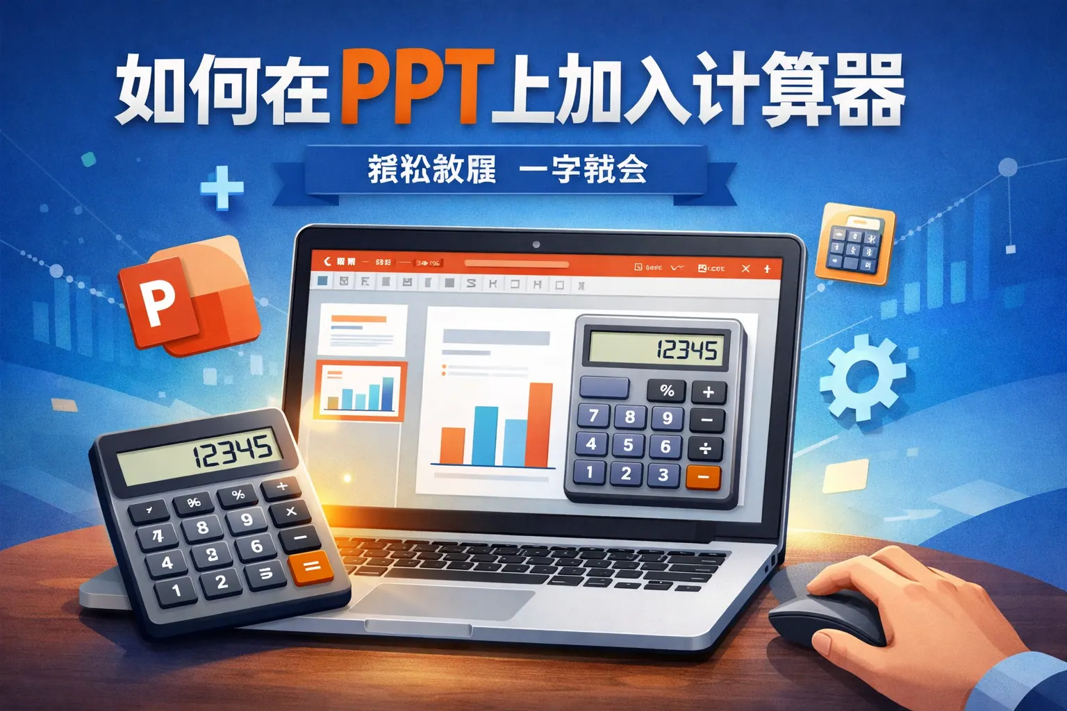 如何在ppt 上加入计算器