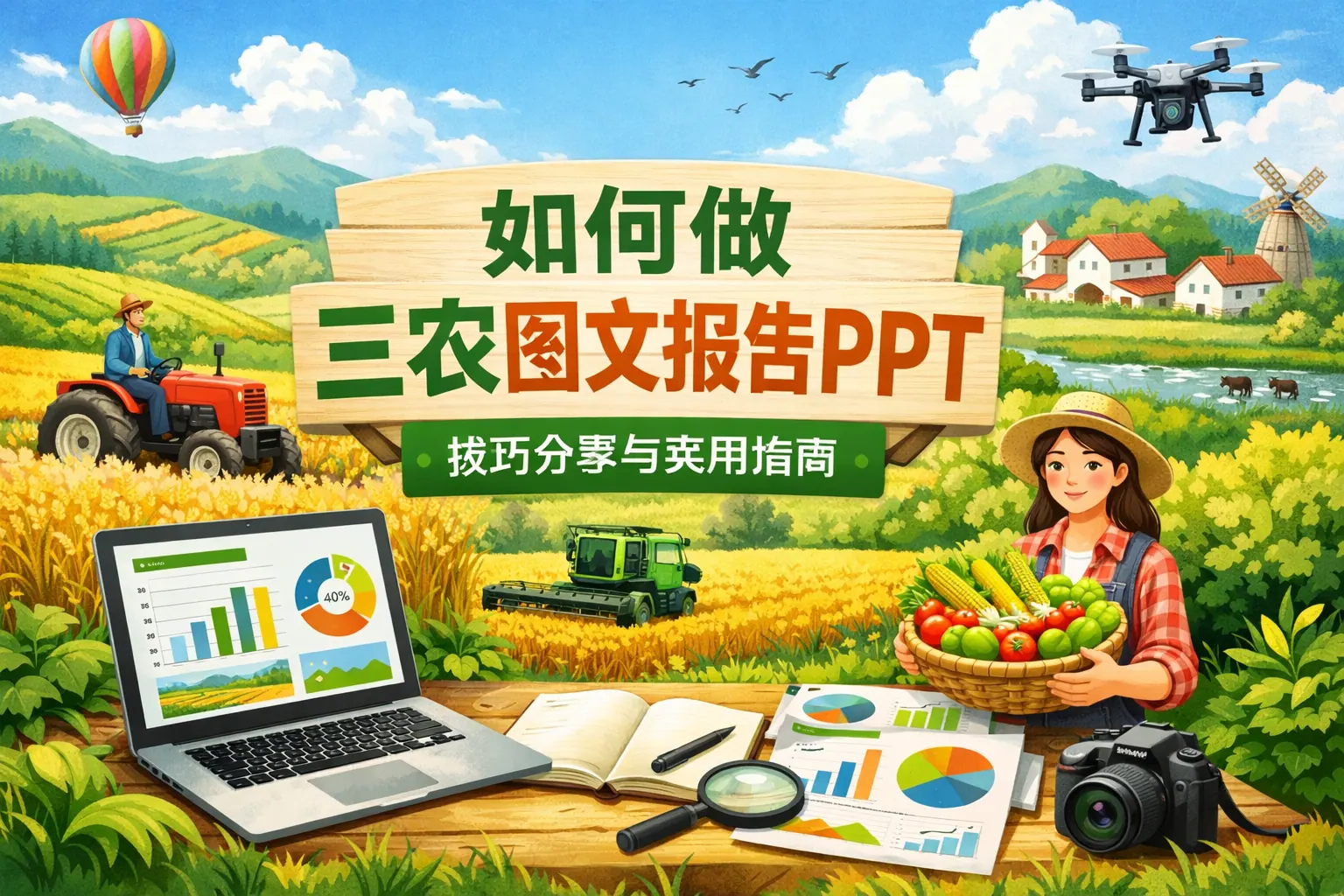 如何做三农图文报告ppt