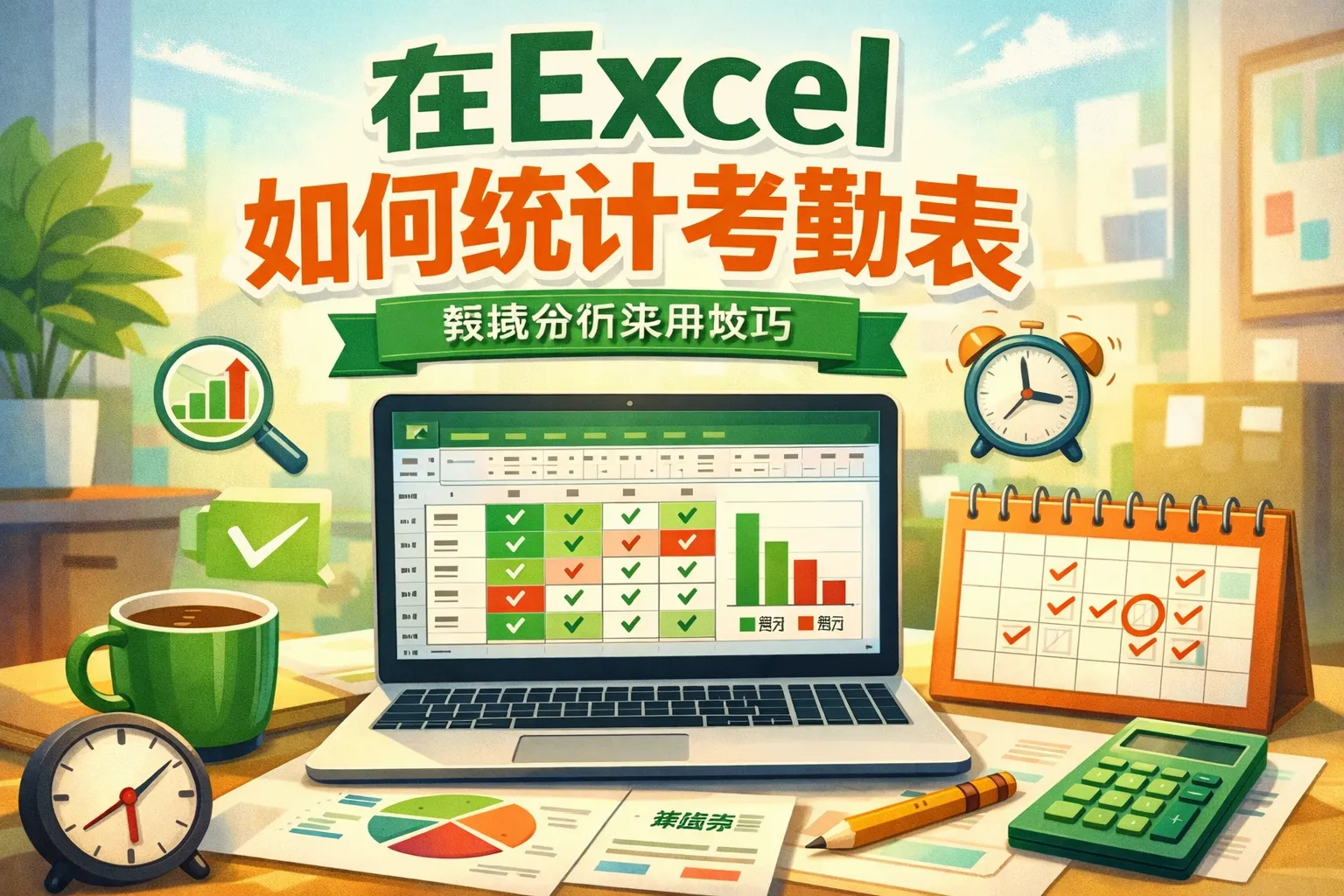 在excel如何统计考勤表