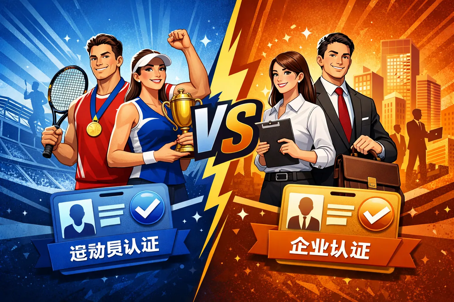 运动员认证跟企业认证的区别