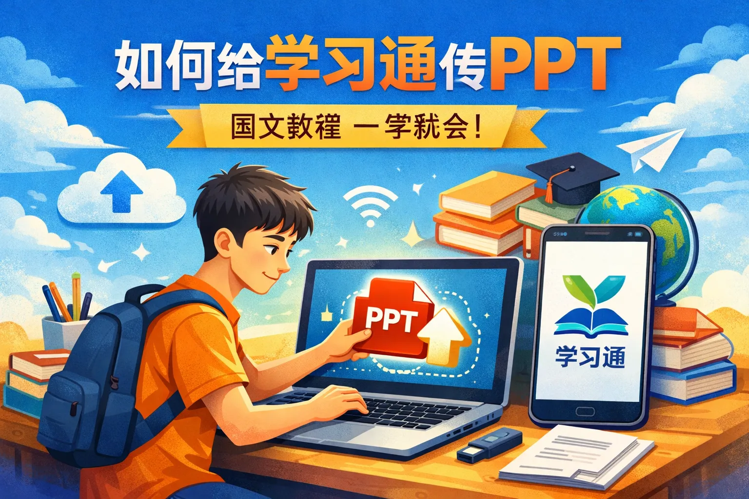 如何给学习通传ppt