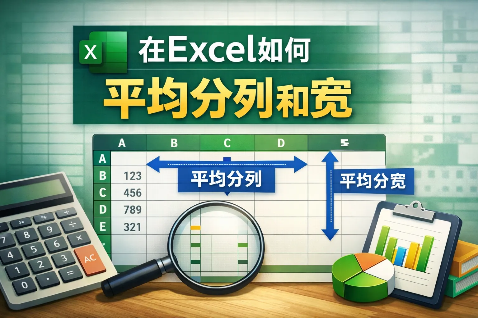 在excel如何平均分列和宽