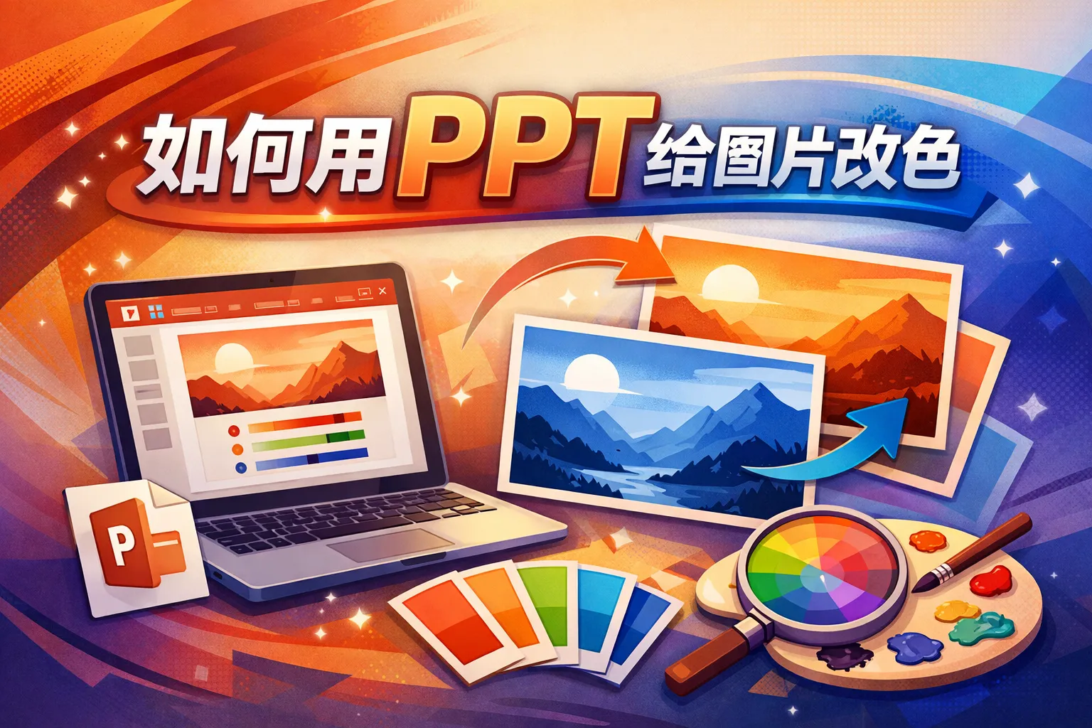 如何用PPT给图片改色