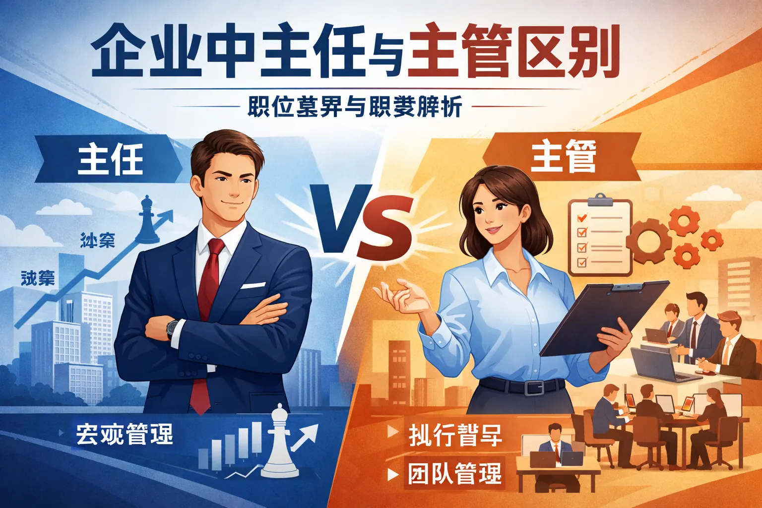 企业中主任与主管区别