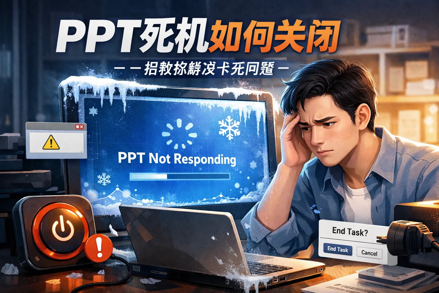 ppt死机如何关闭