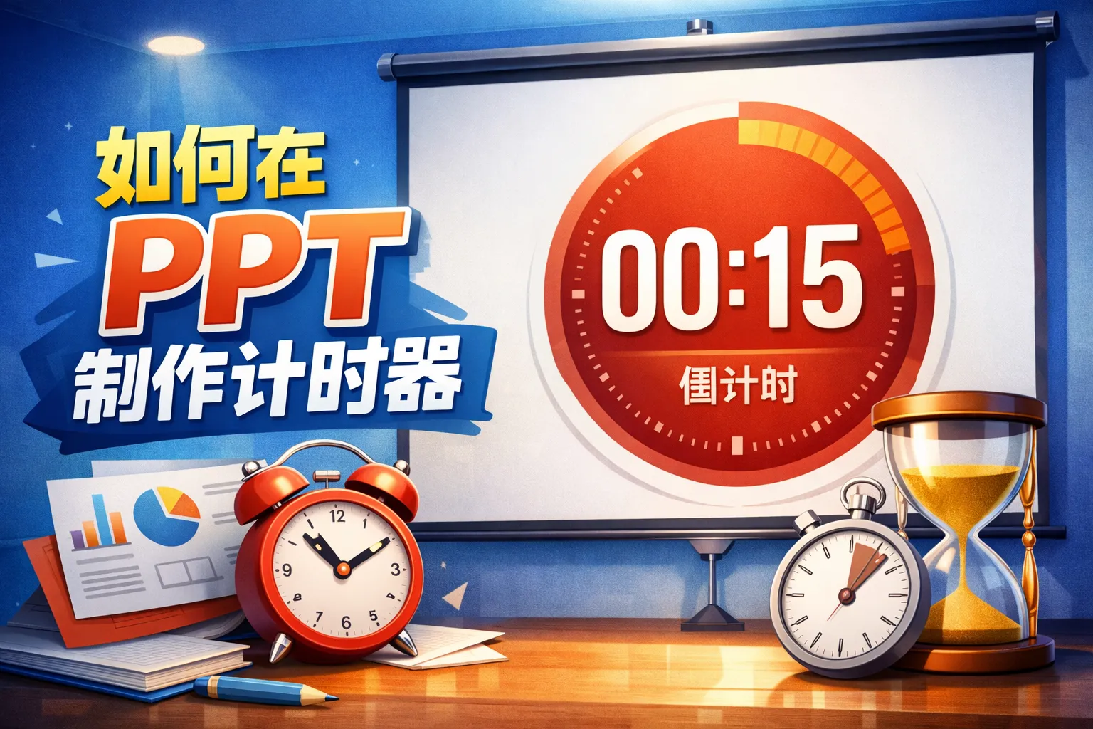 如何在ppt制作计时器