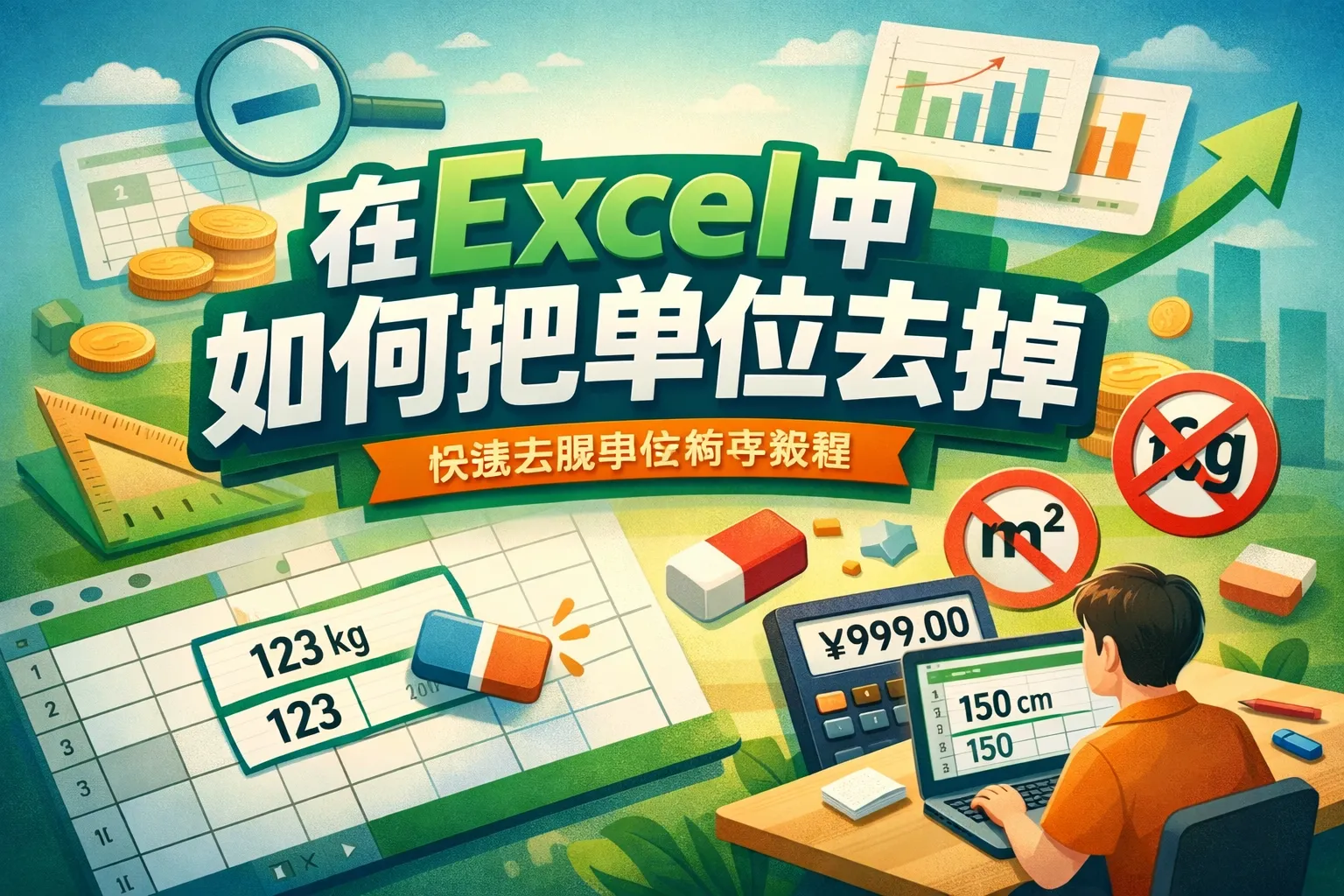 在excel中如何把单位去掉